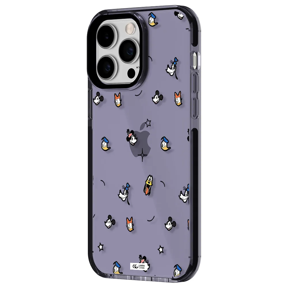 disney face pattern Apple iPhone 15 Pro Max impact Lilac Case