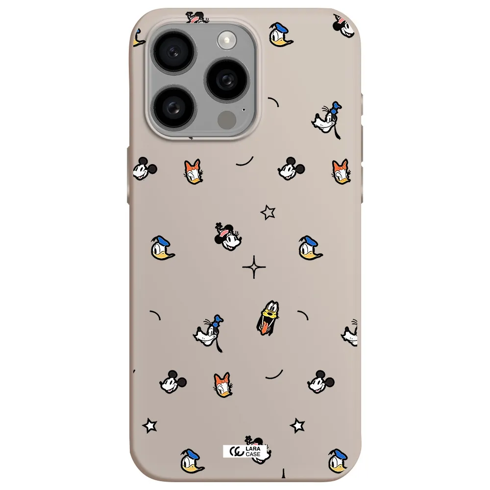 disney face pattern Apple Iphone 15 Pro max Silicone Stone Case
