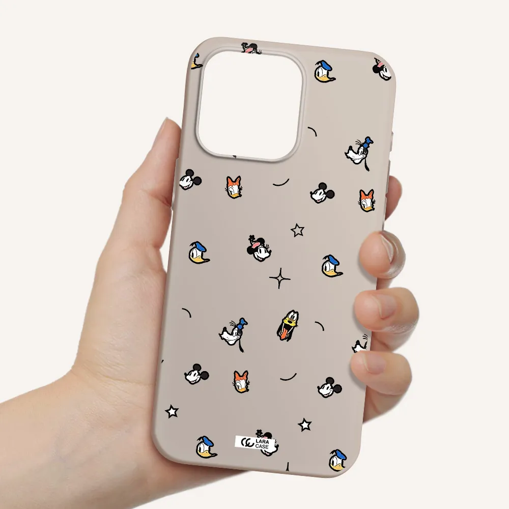 disney face pattern Apple Iphone 15 Pro max Silicone Stone Case