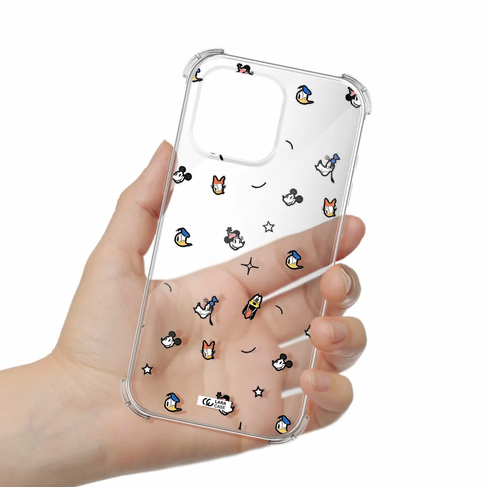 Disney Face Pattern Apple Iphone 16 Pro Max Clear Pc Case