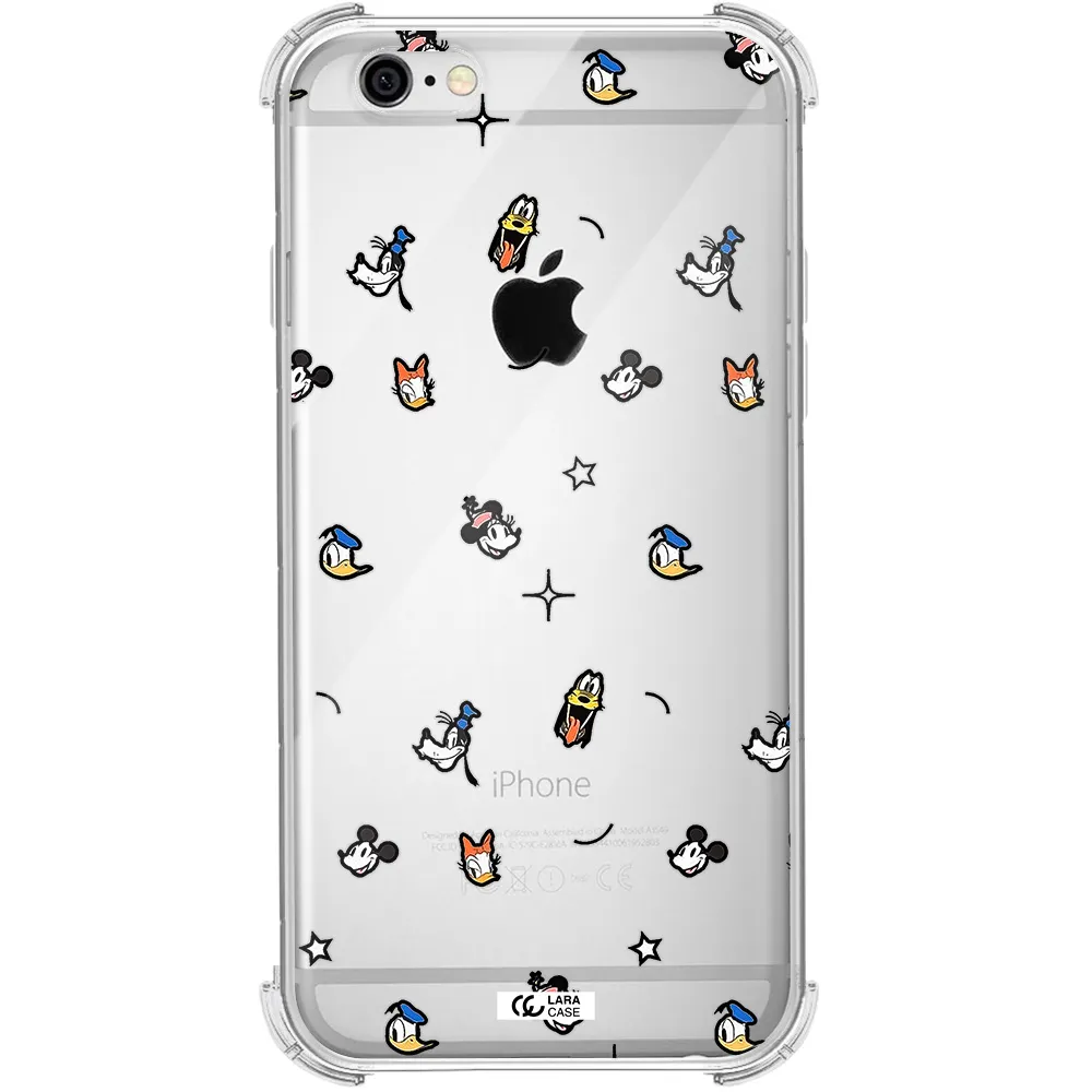 disney face pattern Apple iPhone 6 Clear PC Case