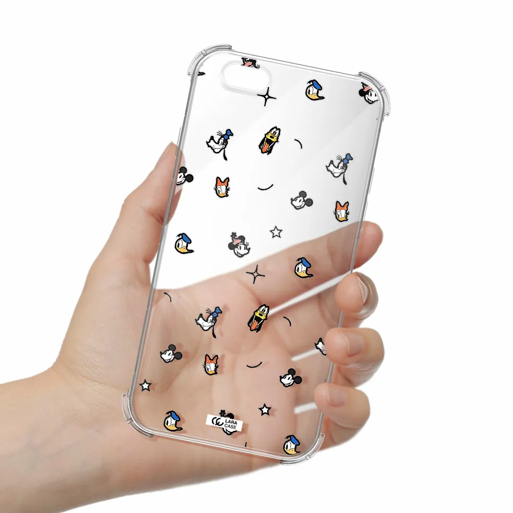 disney face pattern Apple iPhone 6 Clear PC Case