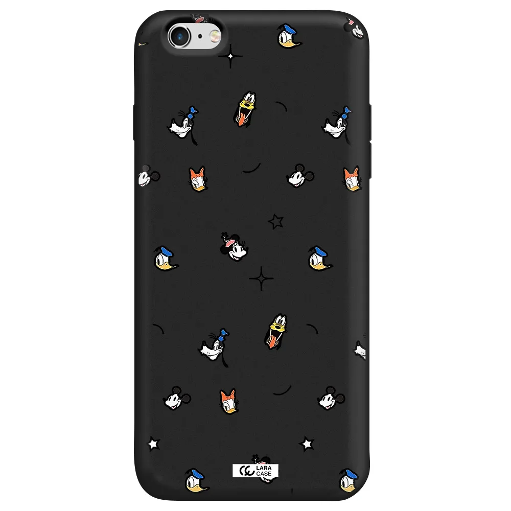 disney face pattern Apple iPhone 6 plus Silicone black Case