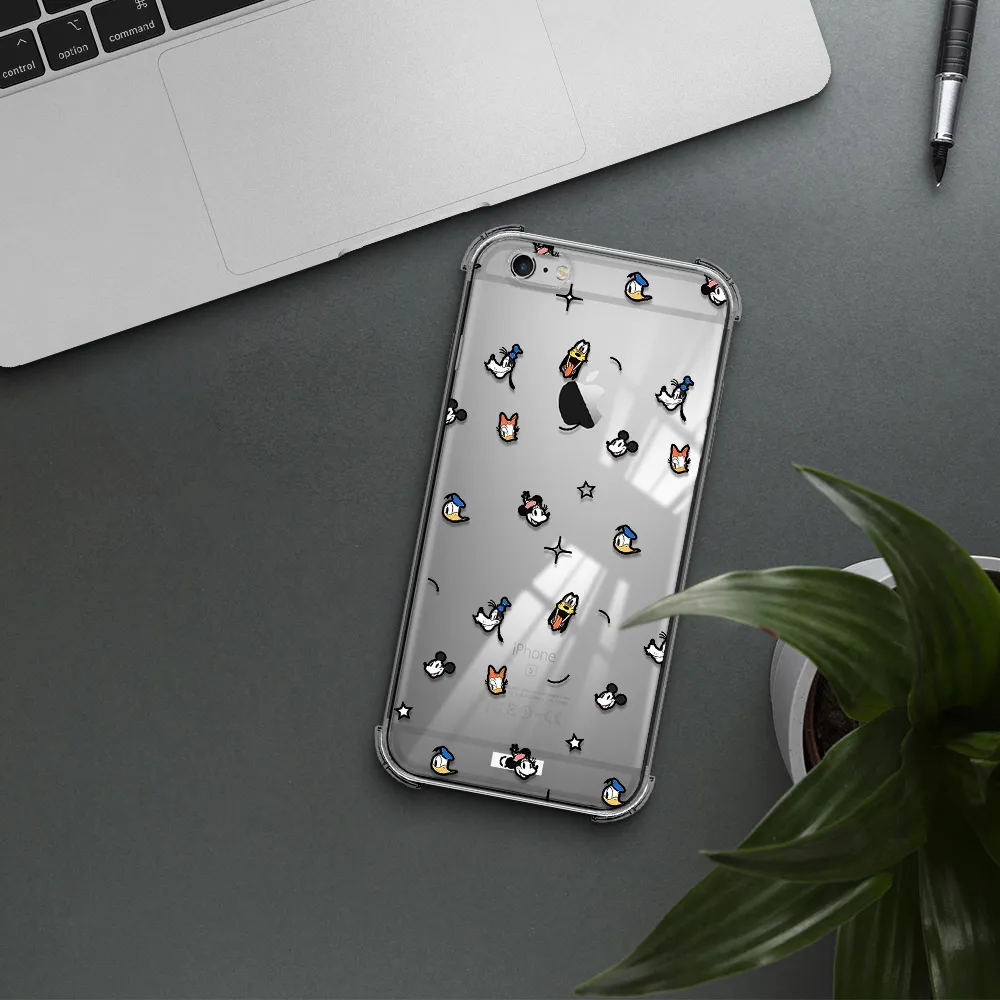 disney face pattern Apple iPhone 6 s plus Clear PC Case