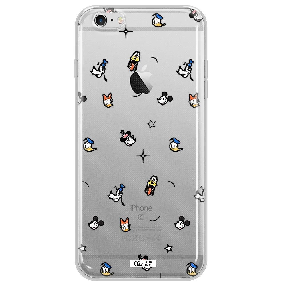 Disney Face Pattern Apple Iphone 6 S Plus Clear Tpu Case