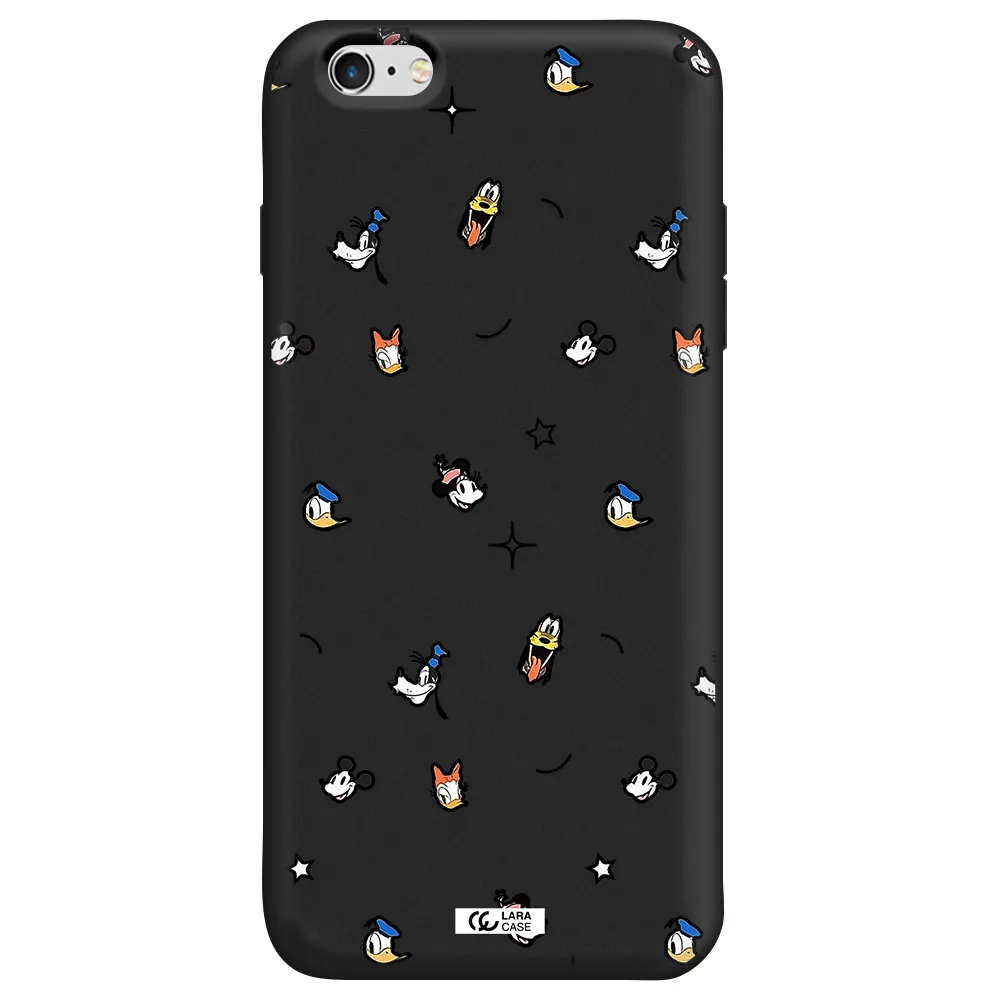 disney face pattern Apple iPhone 6 s plus Silicone black Case