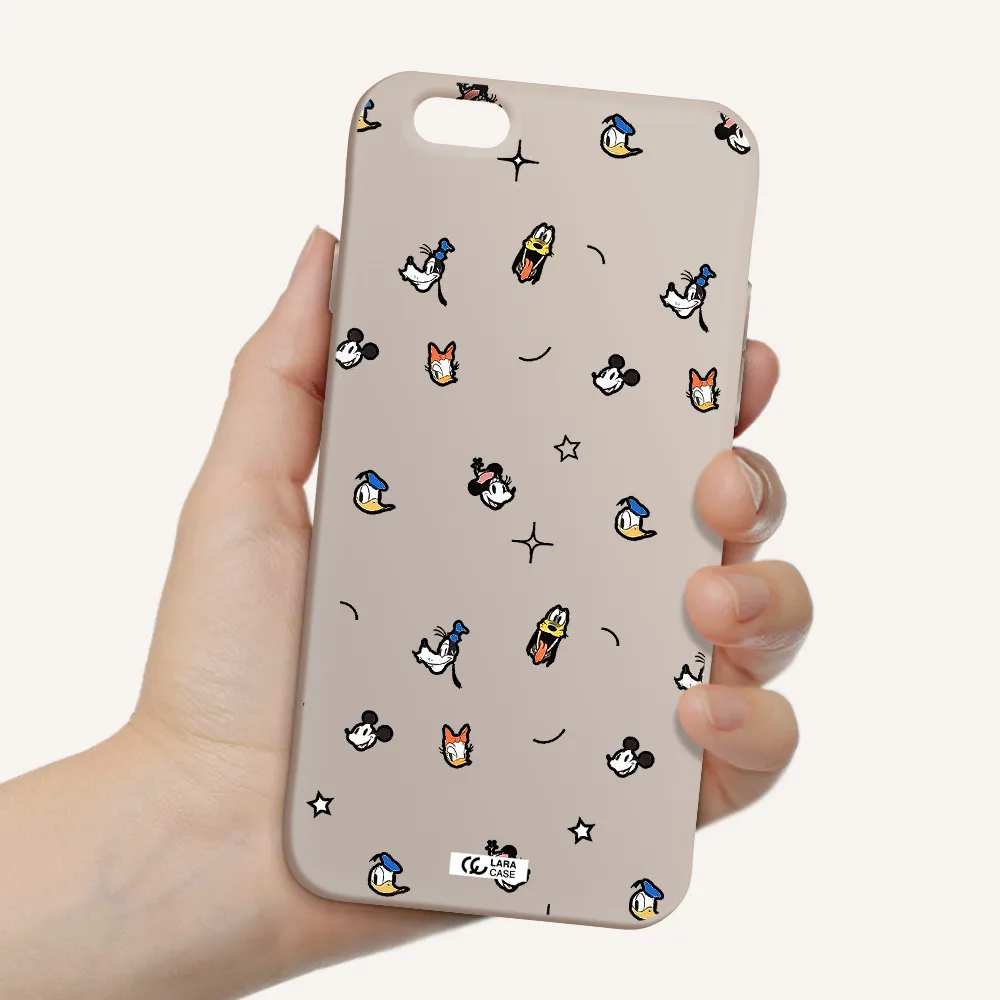disney face pattern Apple iPhone 6 Silicone Stone Case