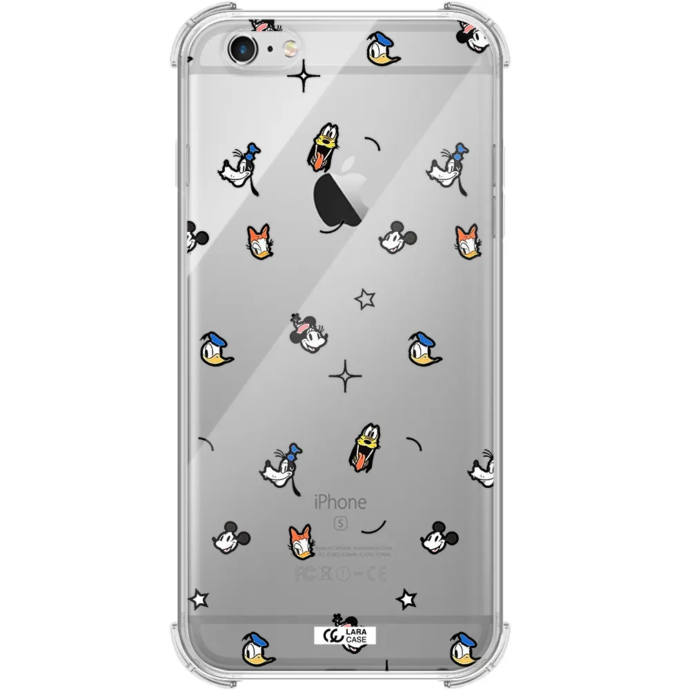 disney face pattern Apple iPhone 6S Clear PC Case