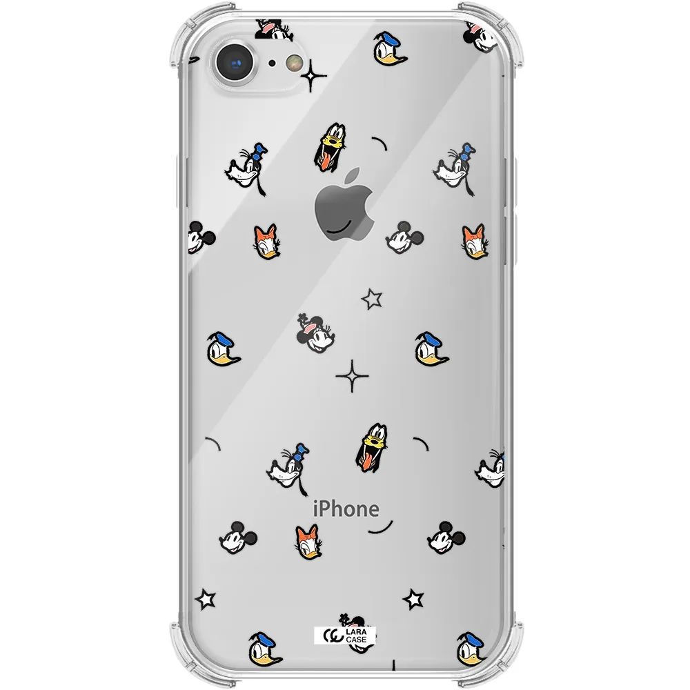 disney face pattern Apple iPhone 7 Clear PC Case