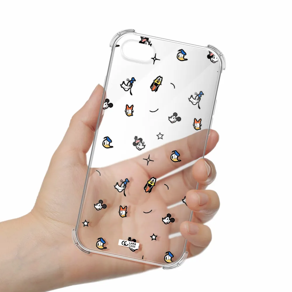 disney face pattern Apple iPhone 7 Clear PC Case
