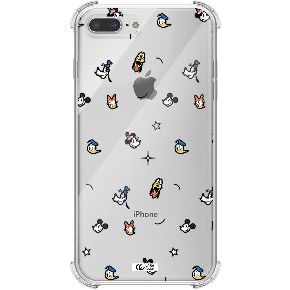 disney face pattern Apple iPhone 7 plus Clear PC Case