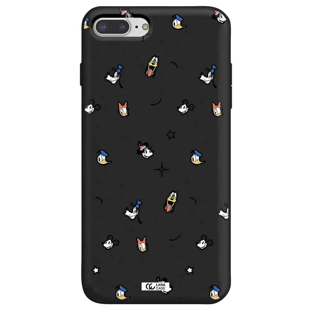 disney face pattern Apple iPhone 7 plus Silicone black Case