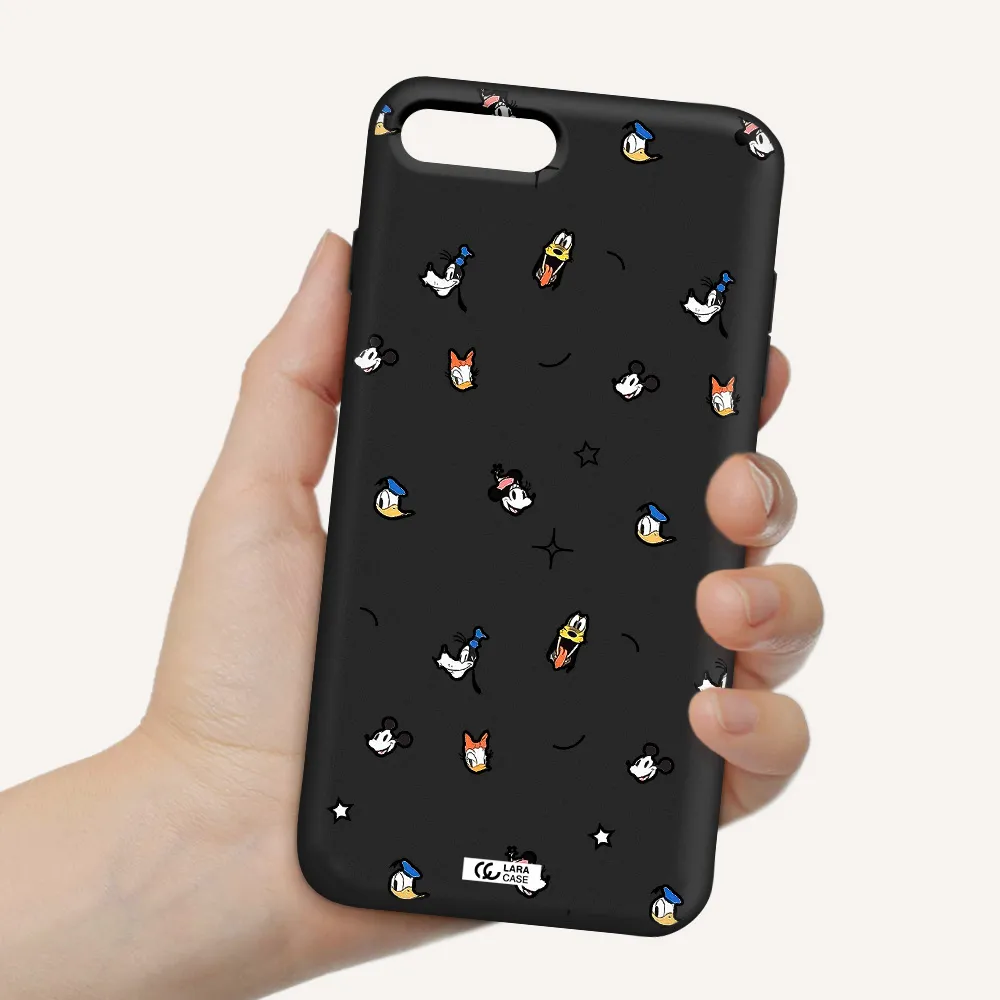 disney face pattern Apple iPhone 7 plus Silicone black Case