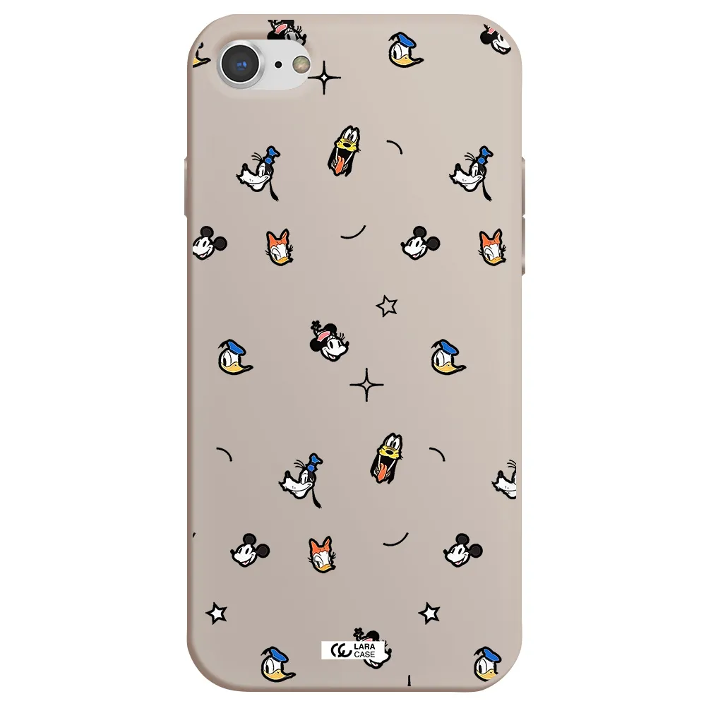 disney face pattern Apple iPhone 7 Silicone Stone Case