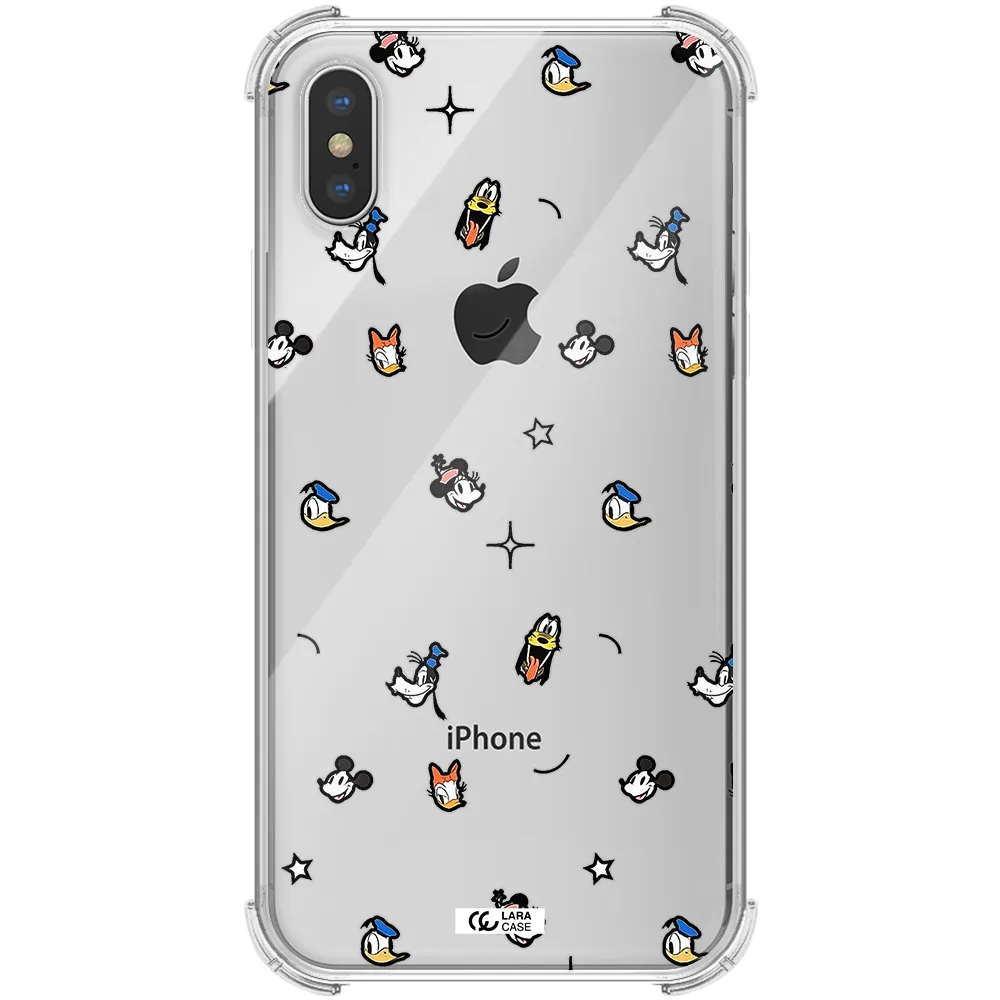 disney face pattern Apple iPhone X Clear PC Case