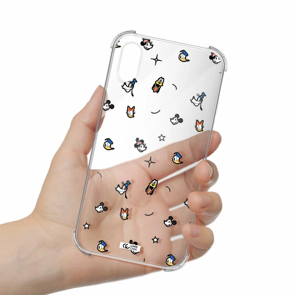 disney face pattern Apple iPhone X Clear PC Case