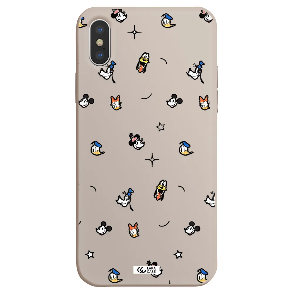 disney face pattern Apple iPhone X Silicone Stone Case