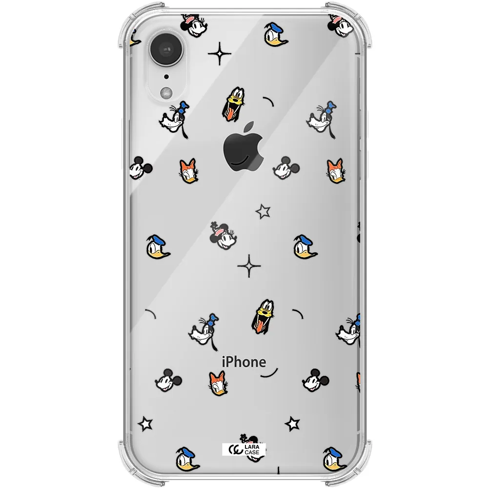 disney face pattern Apple iPhone XR Clear PC Case