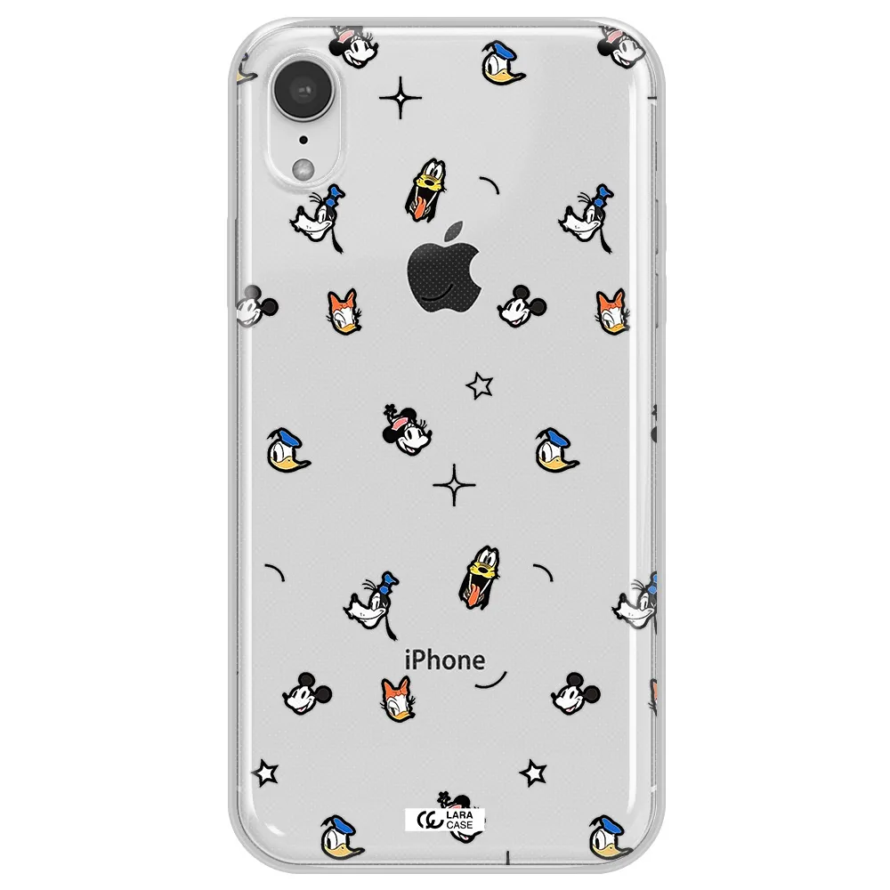 Disney Face Pattern Apple Iphone Xr Clear Tpu Case