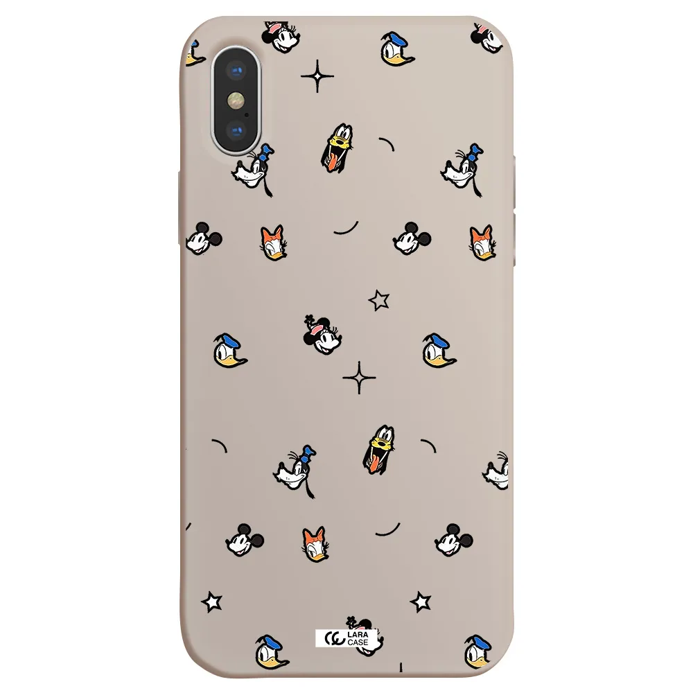disney face pattern Apple iPhone XS Silicone Stone Case