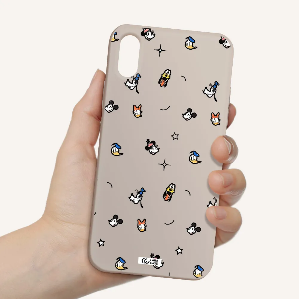 disney face pattern Apple iPhone XS Silicone Stone Case