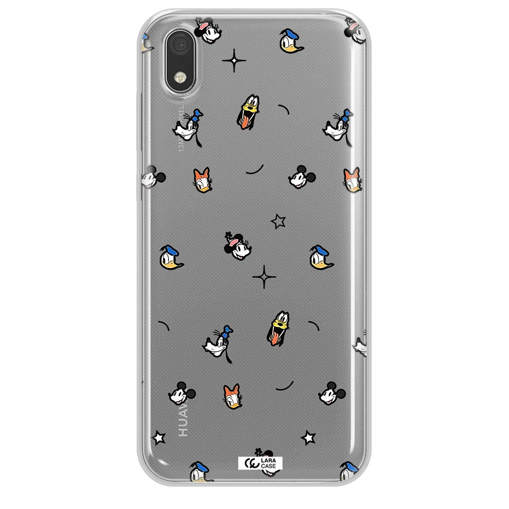 Disney Face Pattern Huawei Honor 8S Clear Tpu Case