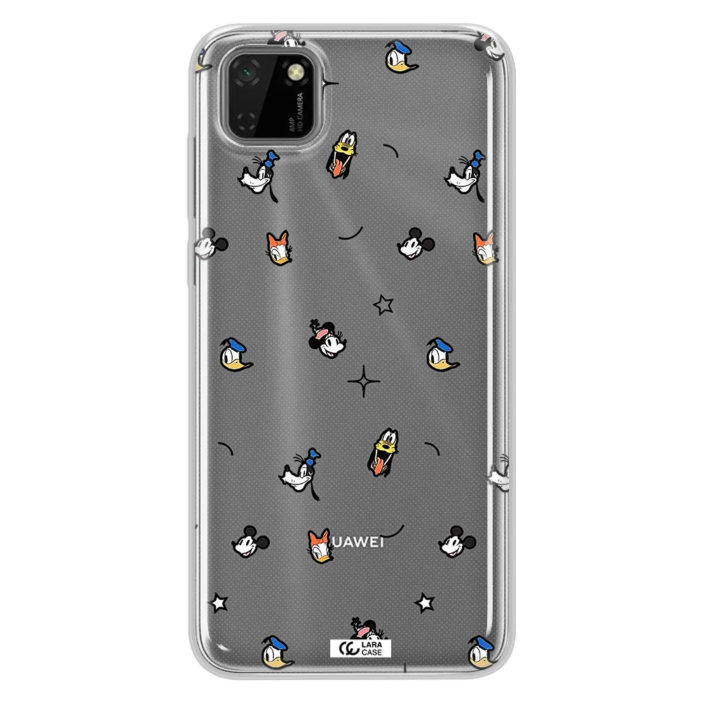 Disney Face Pattern Huawei Honor 9S Clear Tpu Case