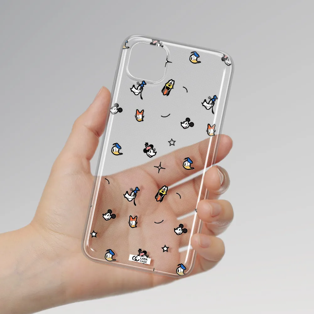 Disney Face Pattern Huawei Honor 9S Clear Tpu Case