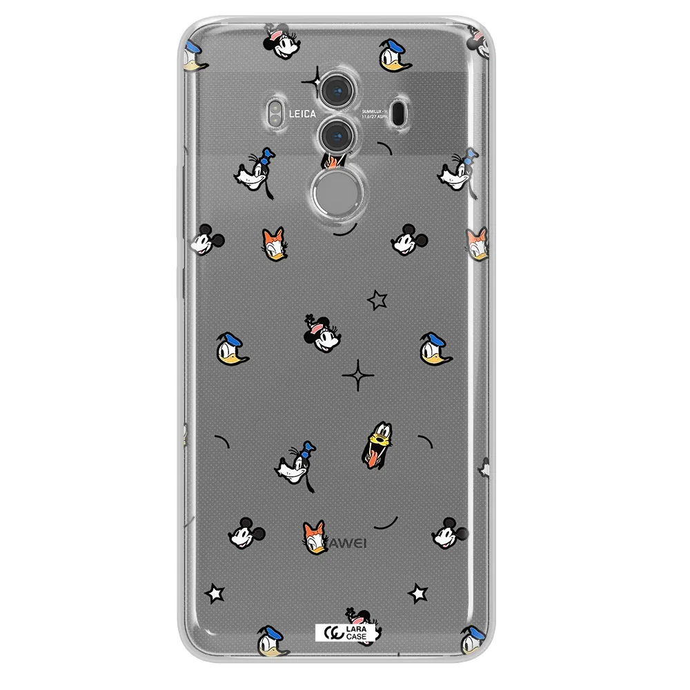 Disney Face Pattern Huawei Mate 10 Pro Clear Tpu Case