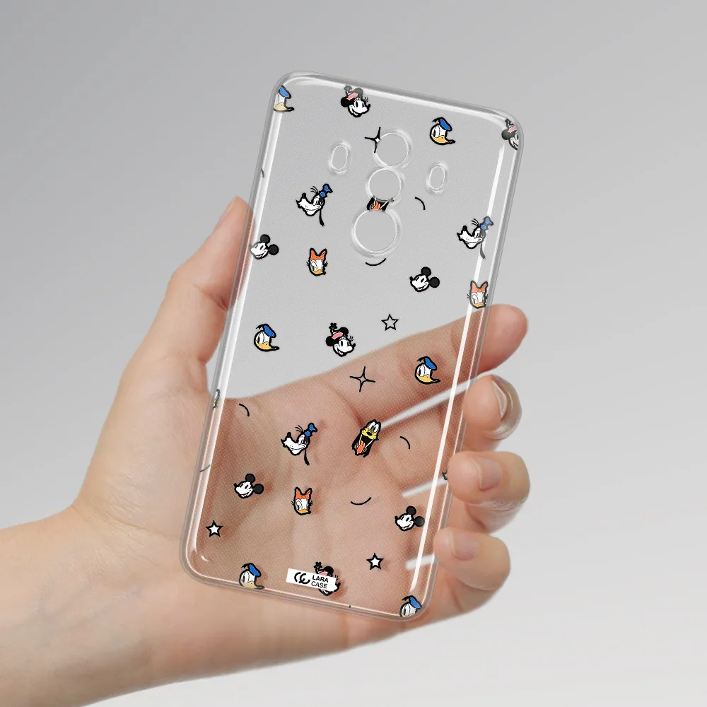 Disney Face Pattern Huawei Mate 10 Pro Clear Tpu Case