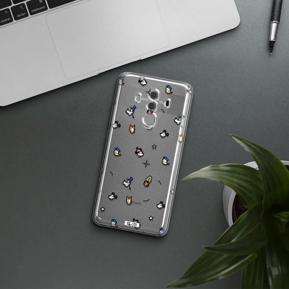 Disney Face Pattern Huawei Mate 10 Pro Clear Tpu Case