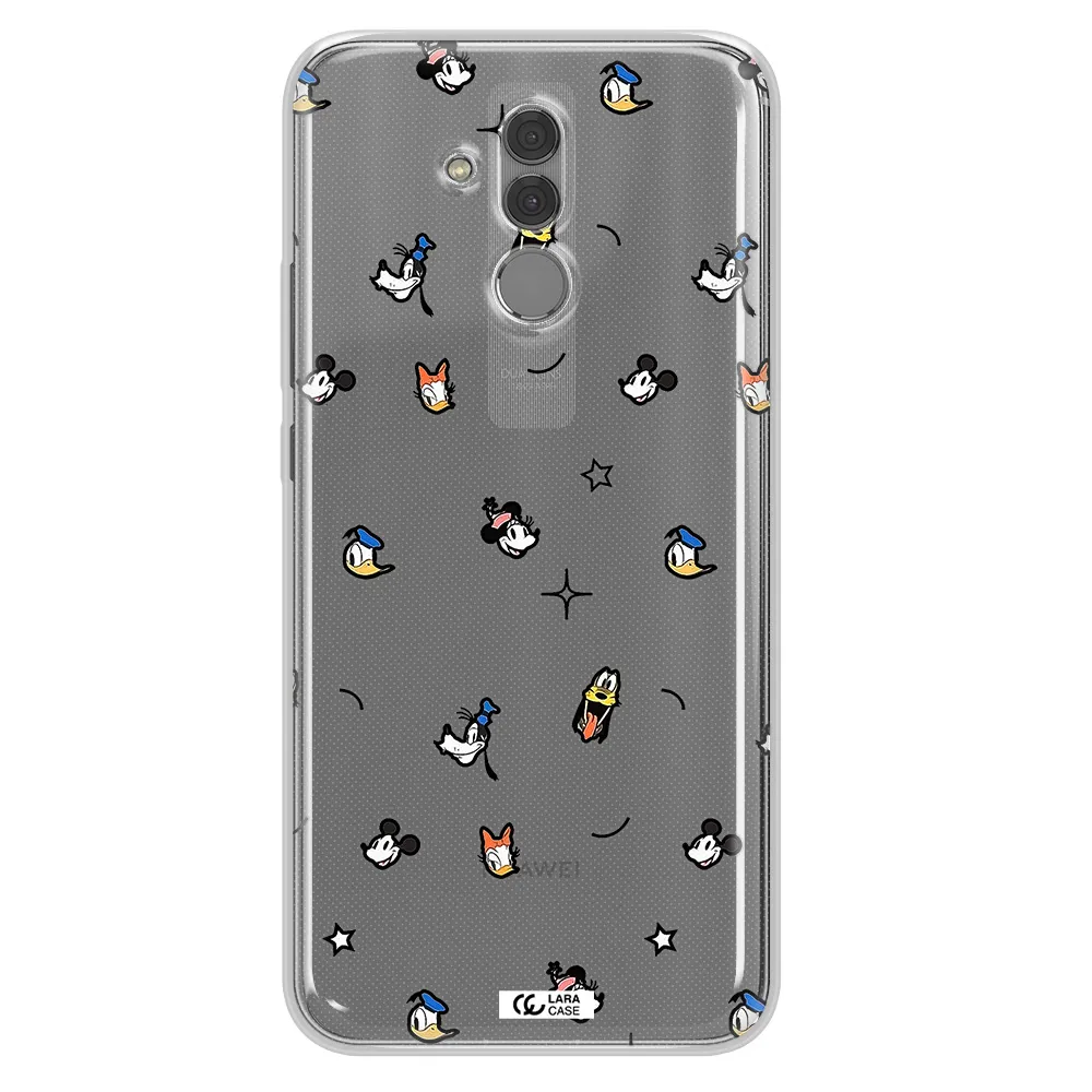 Disney Face Pattern Huawei Mate 20 Lite Clear Tpu Case