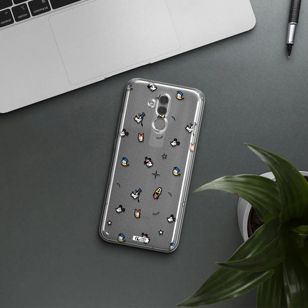 Disney Face Pattern Huawei Mate 20 Lite Clear Tpu Case