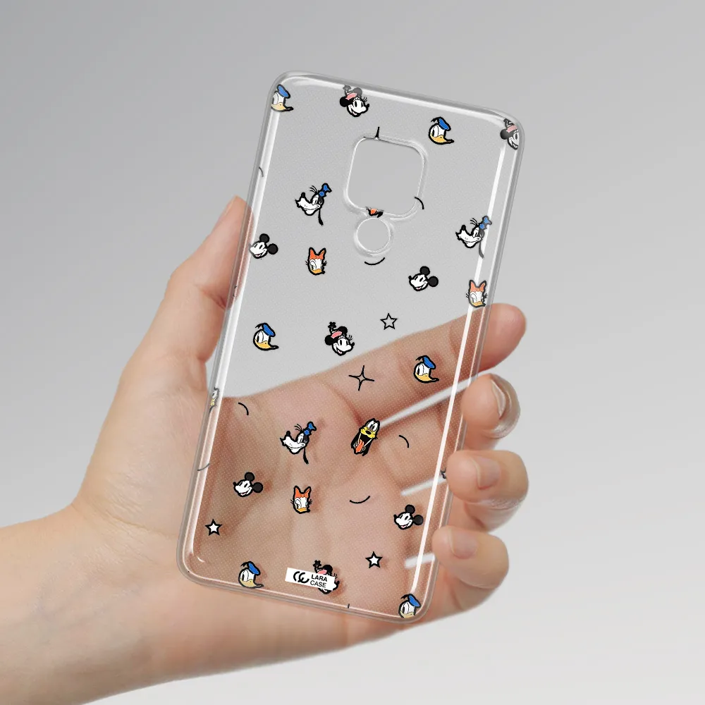 Disney Face Pattern Huawei Mate 20X Clear Tpu Case