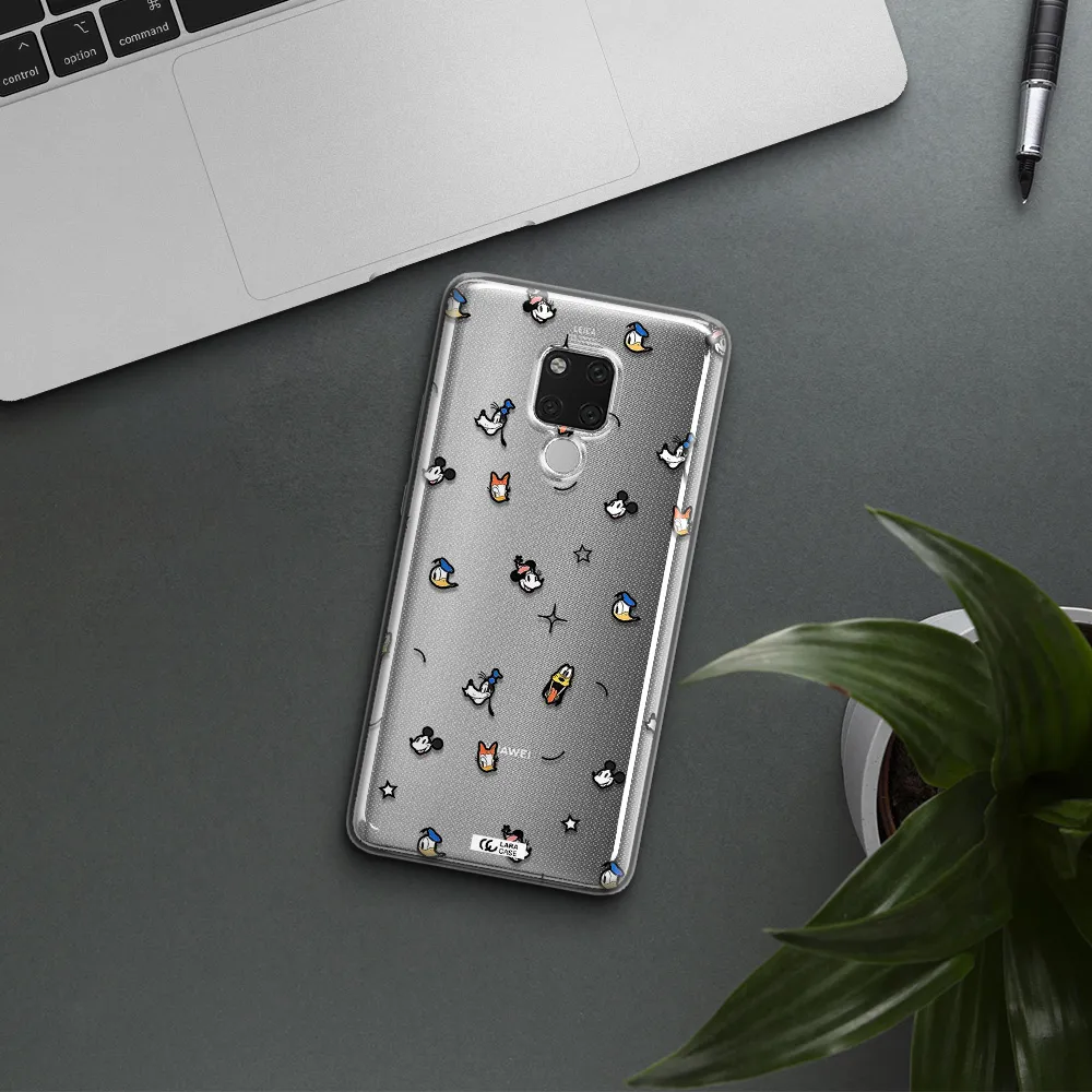 Disney Face Pattern Huawei Mate 20X Clear Tpu Case