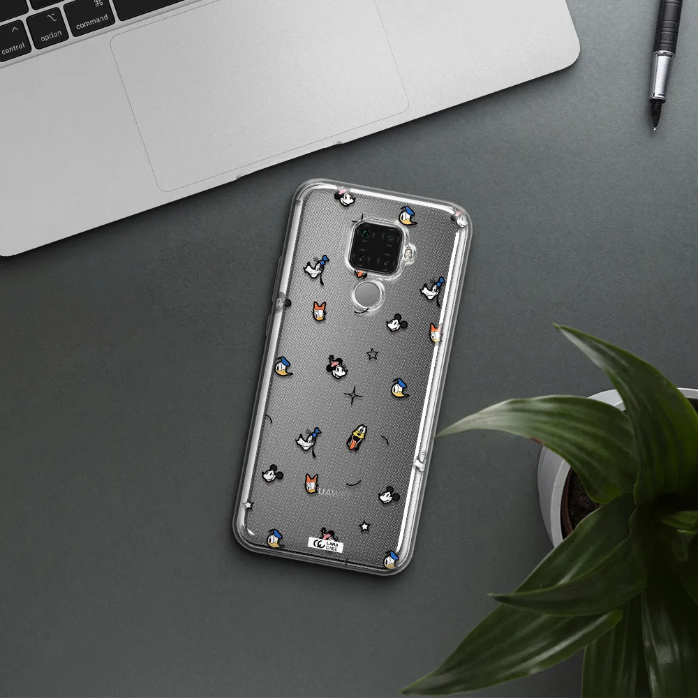 Disney Face Pattern Huawei Mate 30 Lite Clear Tpu Case