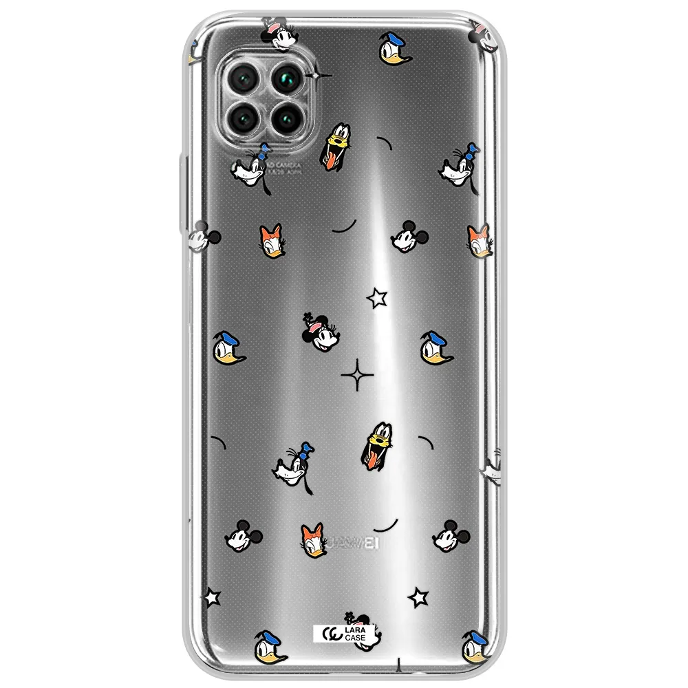 Disney Face Pattern Huawei Nova 7I Clear Tpu Case