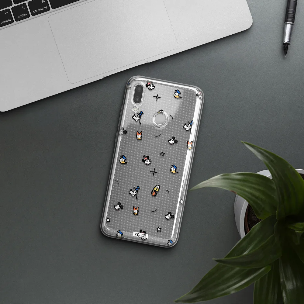 Disney Face Pattern Huawei P Smart 2019 Clear Tpu Case