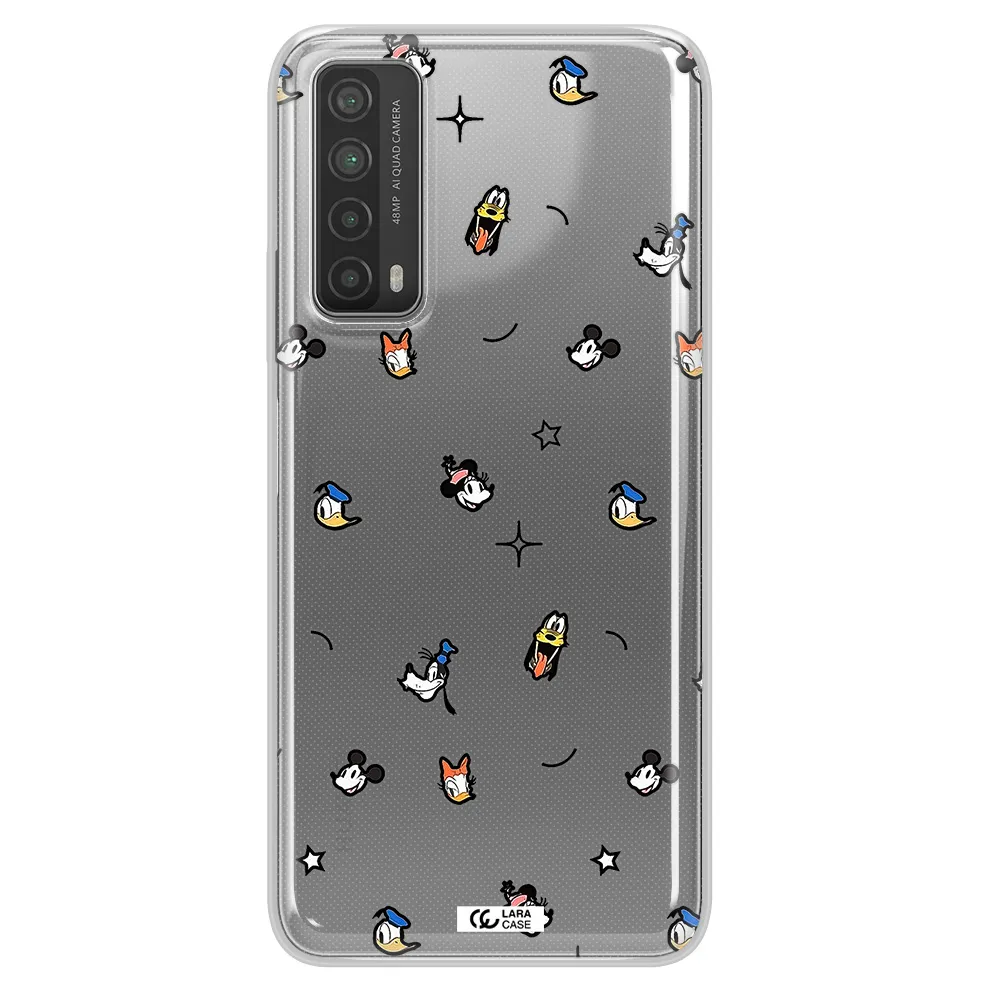 Disney Face Pattern Huawei P Smart 2021 Clear Tpu Case