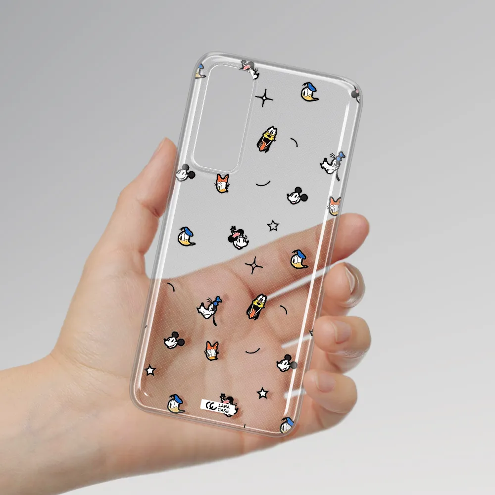 Disney Face Pattern Huawei P Smart 2021 Clear Tpu Case