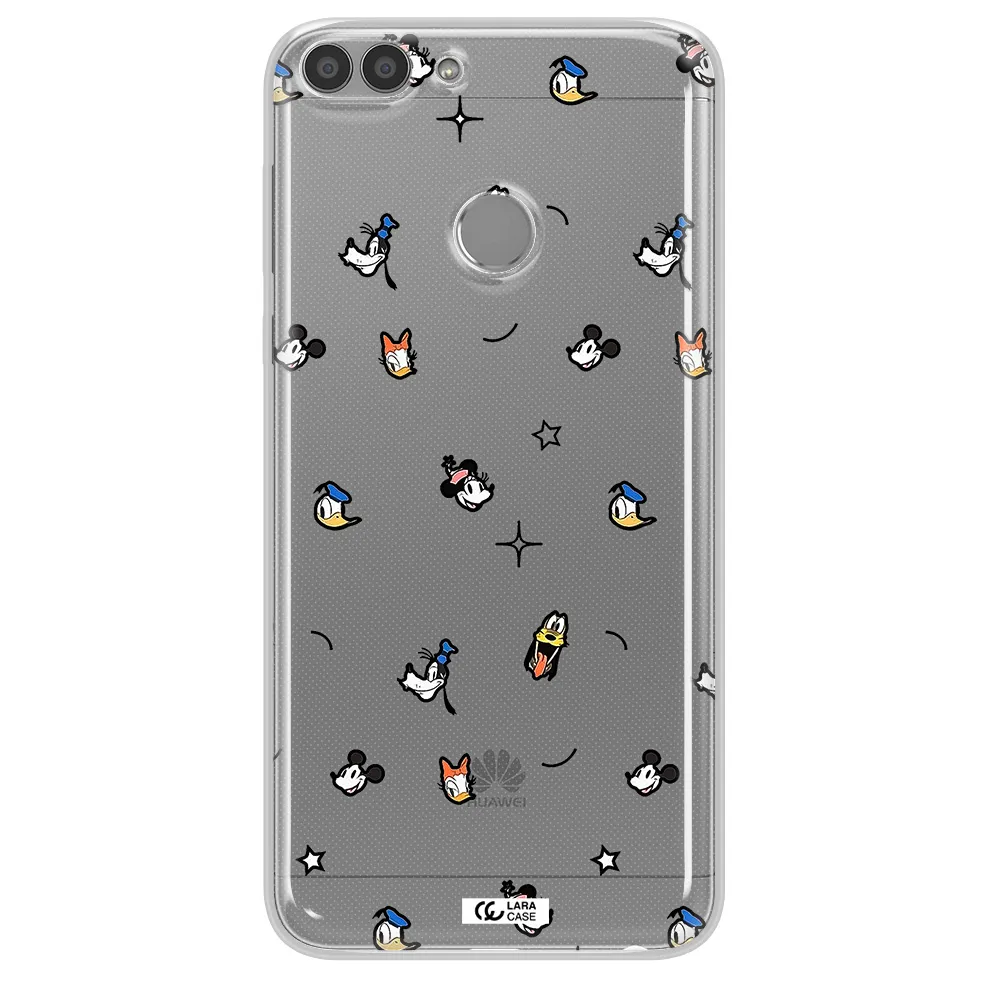 Disney Face Pattern Huawei P Smart Clear Tpu Case