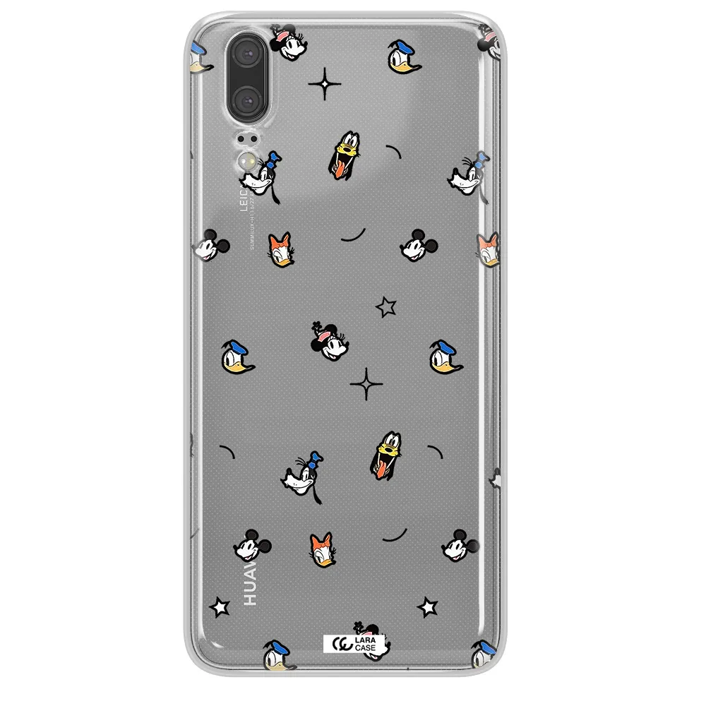 Disney Face Pattern Huawei P20 Clear Tpu Case