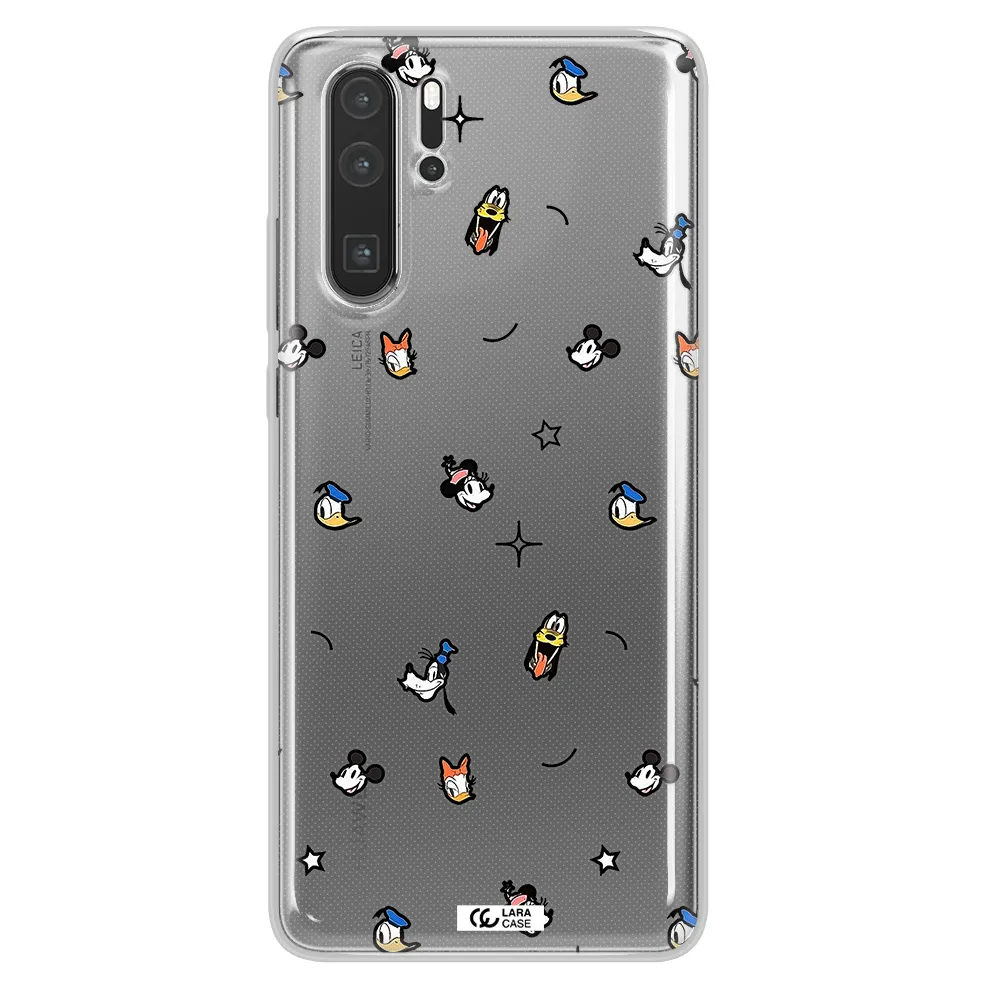Disney Face Pattern Huawei P30 Pro Clear Tpu Case