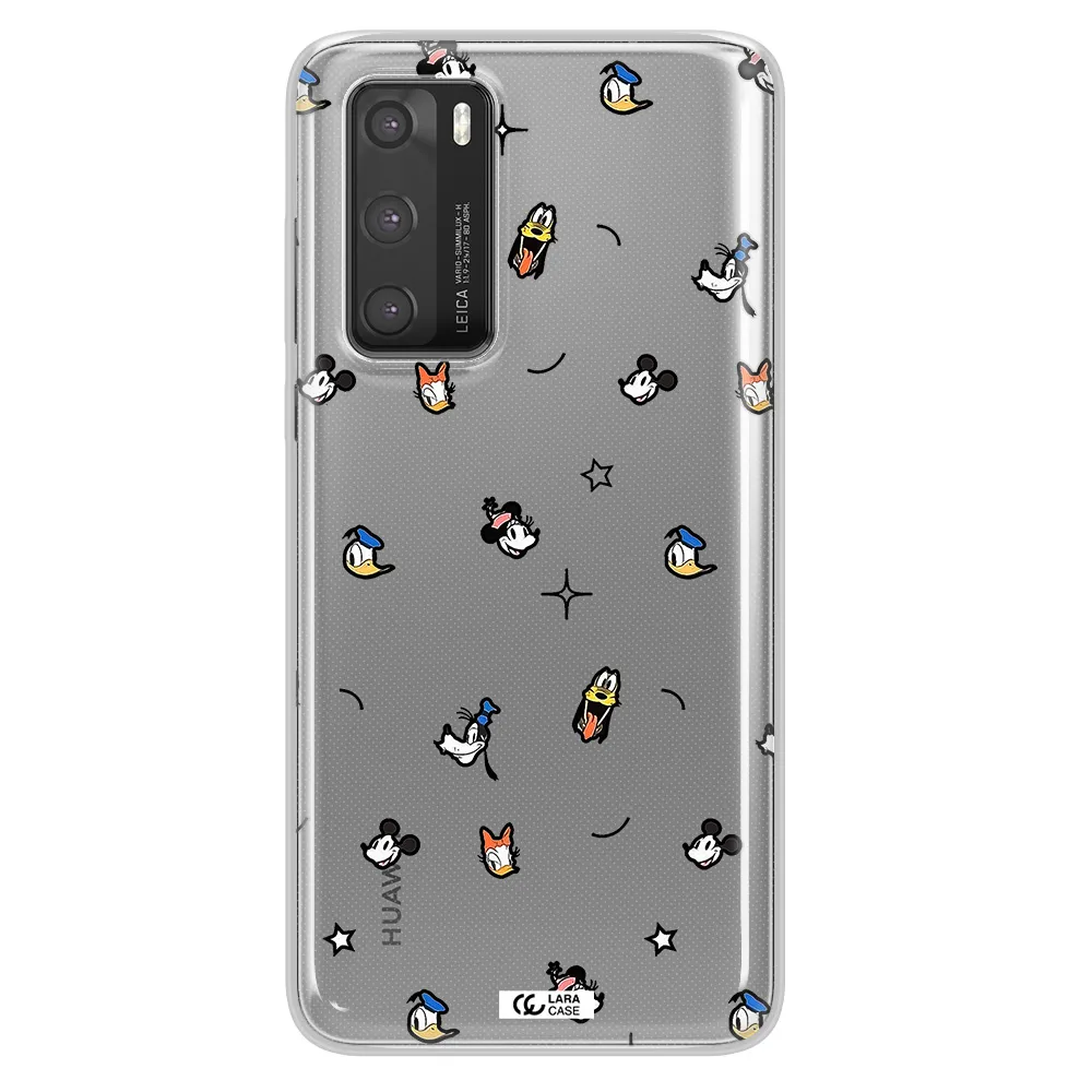 Disney Face Pattern Huawei P40 Clear Tpu Case