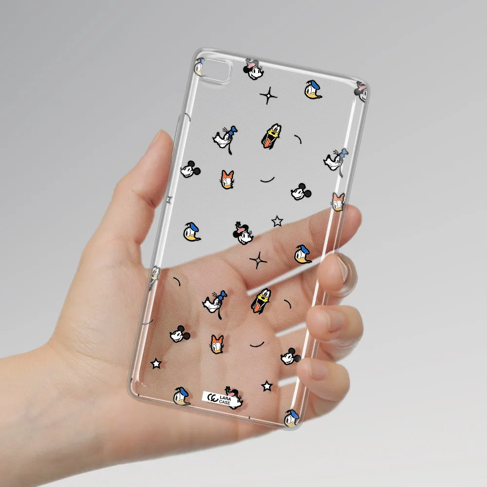 Disney Face Pattern Huawei P8 Clear Tpu Case