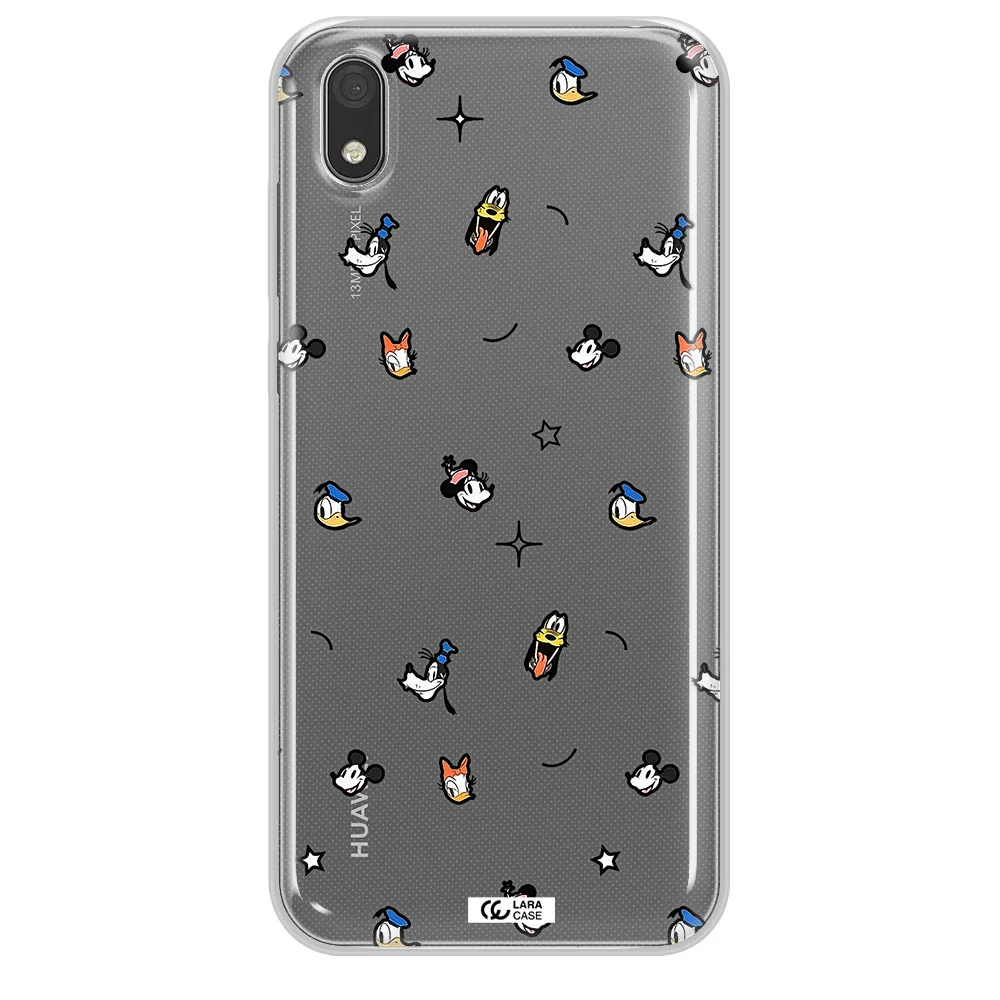 Disney Face Pattern Huawei Y5 2019 Clear Tpu Case