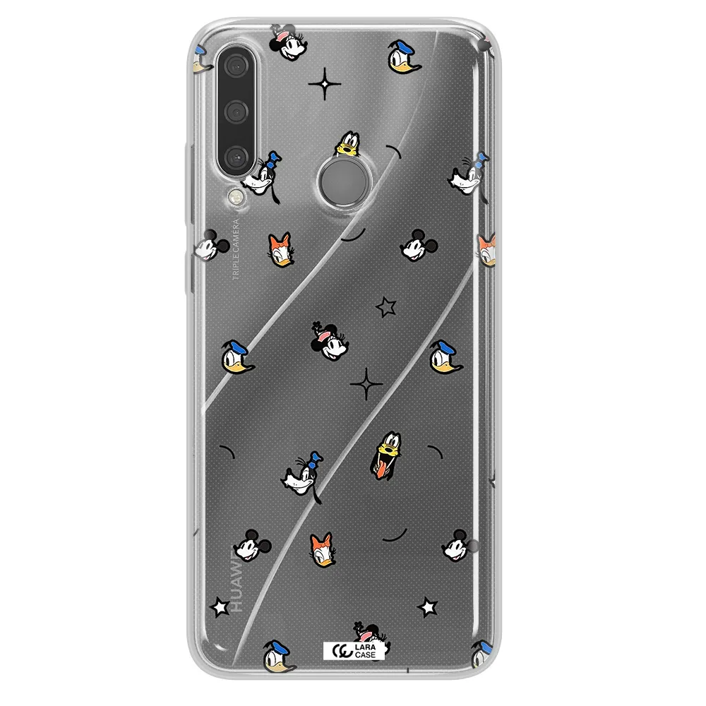 Disney Face Pattern Huawei Y6P Clear Tpu Case