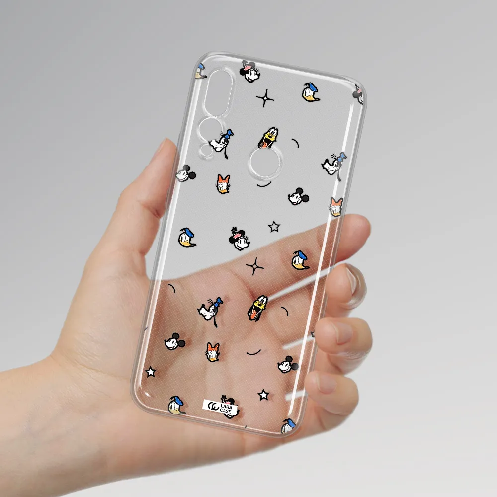Disney Face Pattern Huawei Y9 Prime 2019 Clear Tpu Case