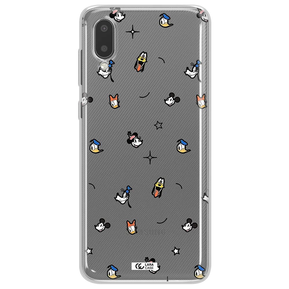 Disney Face Pattern Samsung A02 Clear Tpu Case
