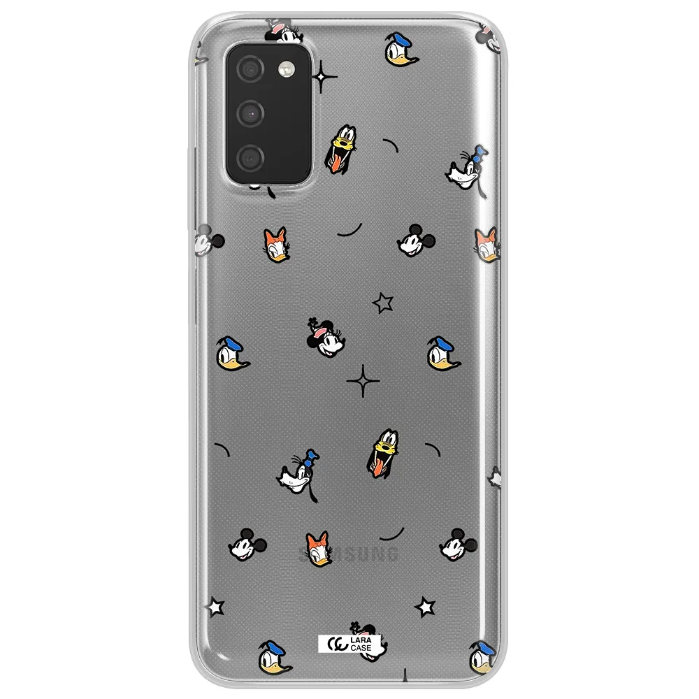 Disney Face Pattern Samsung A03S Clear Tpu Case